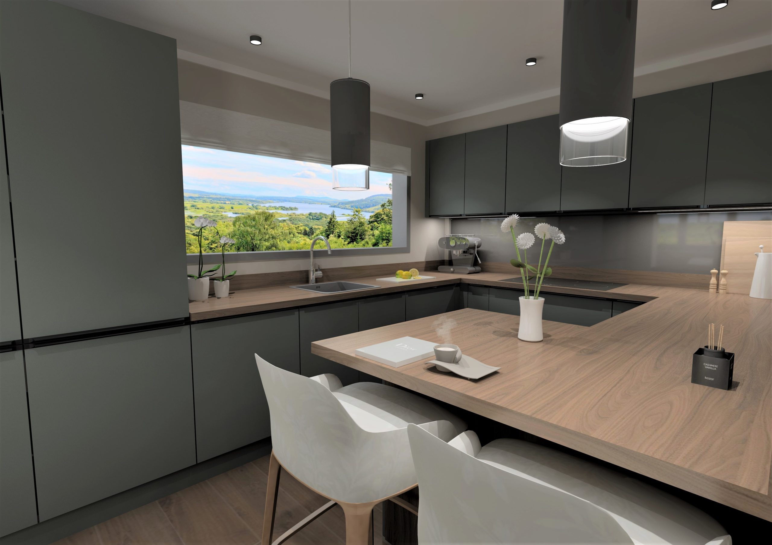 Modern Green Kitchen