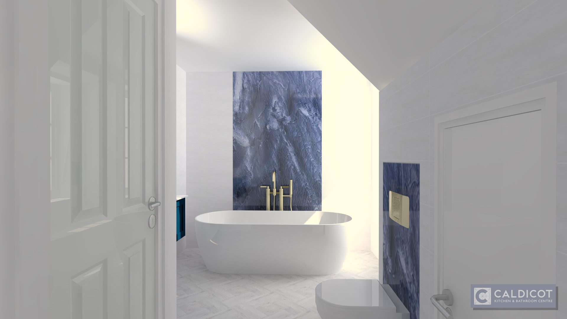 The Blue Marble Bathroom