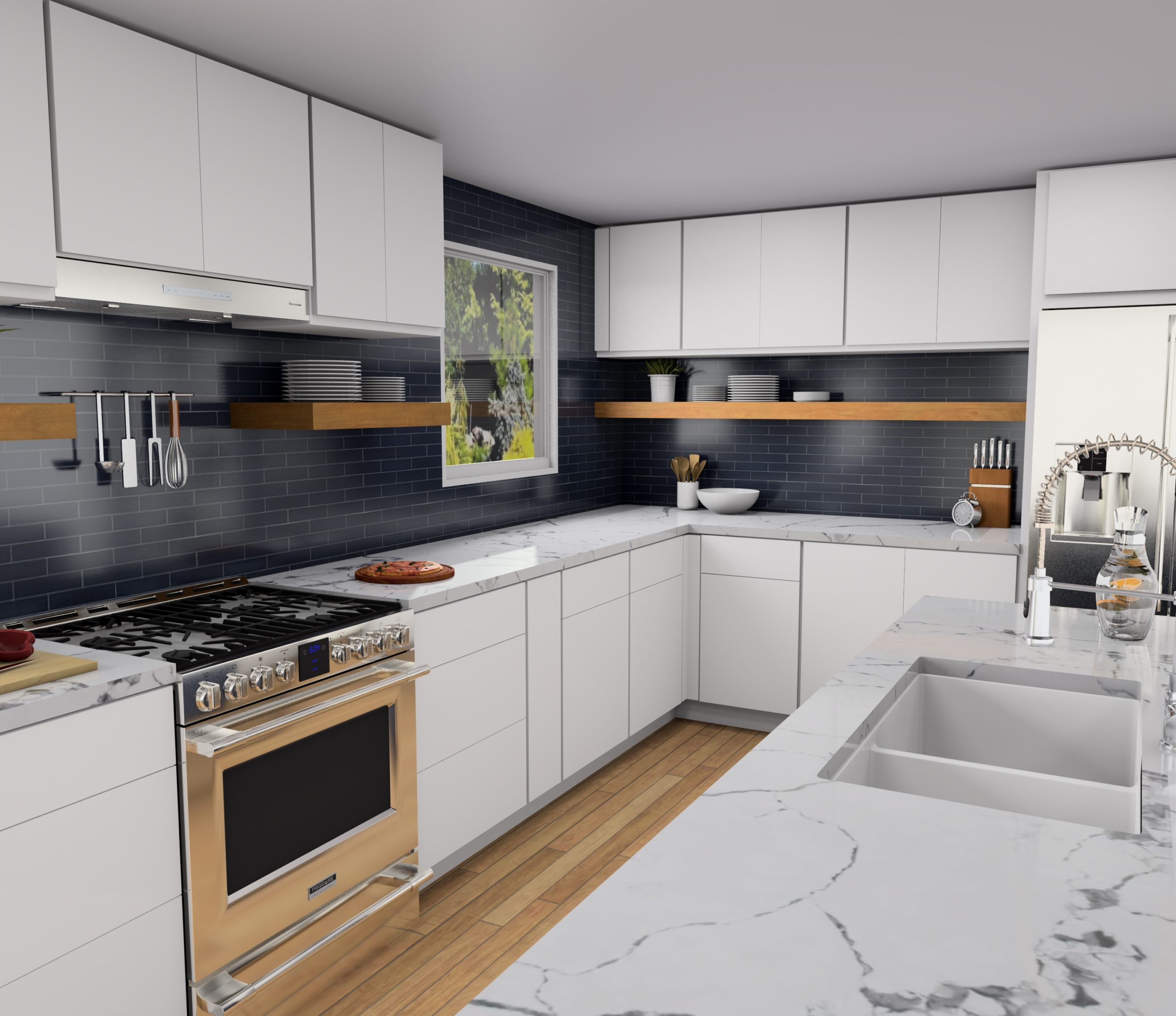 Modern Navy & White