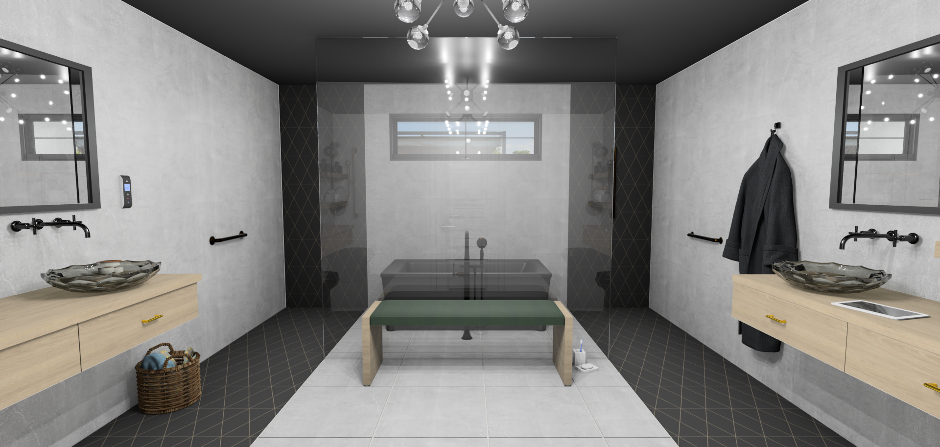 Salle de bain double - Simon Desbiens