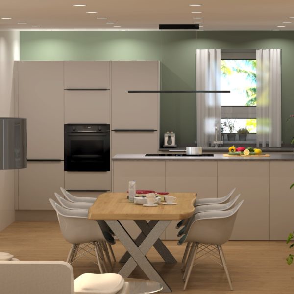 Häcker Satin with ceramic worktop