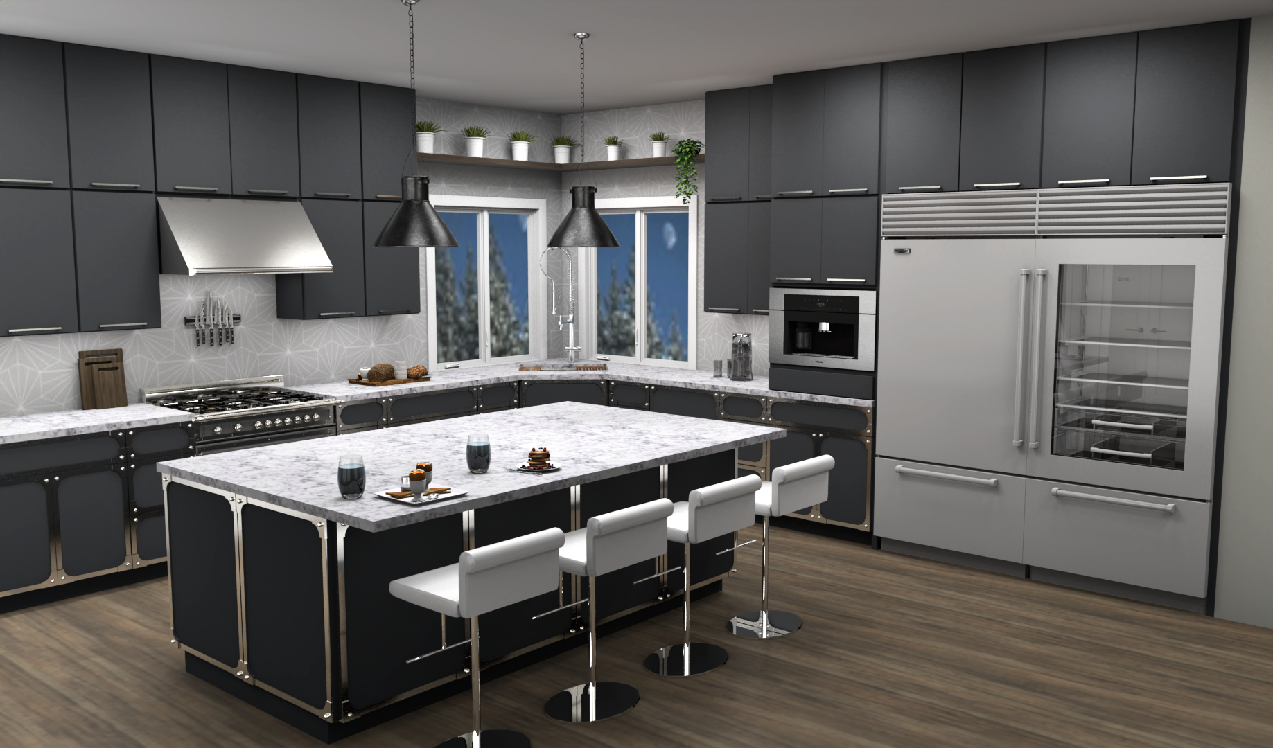 Metal Frame Kitchen