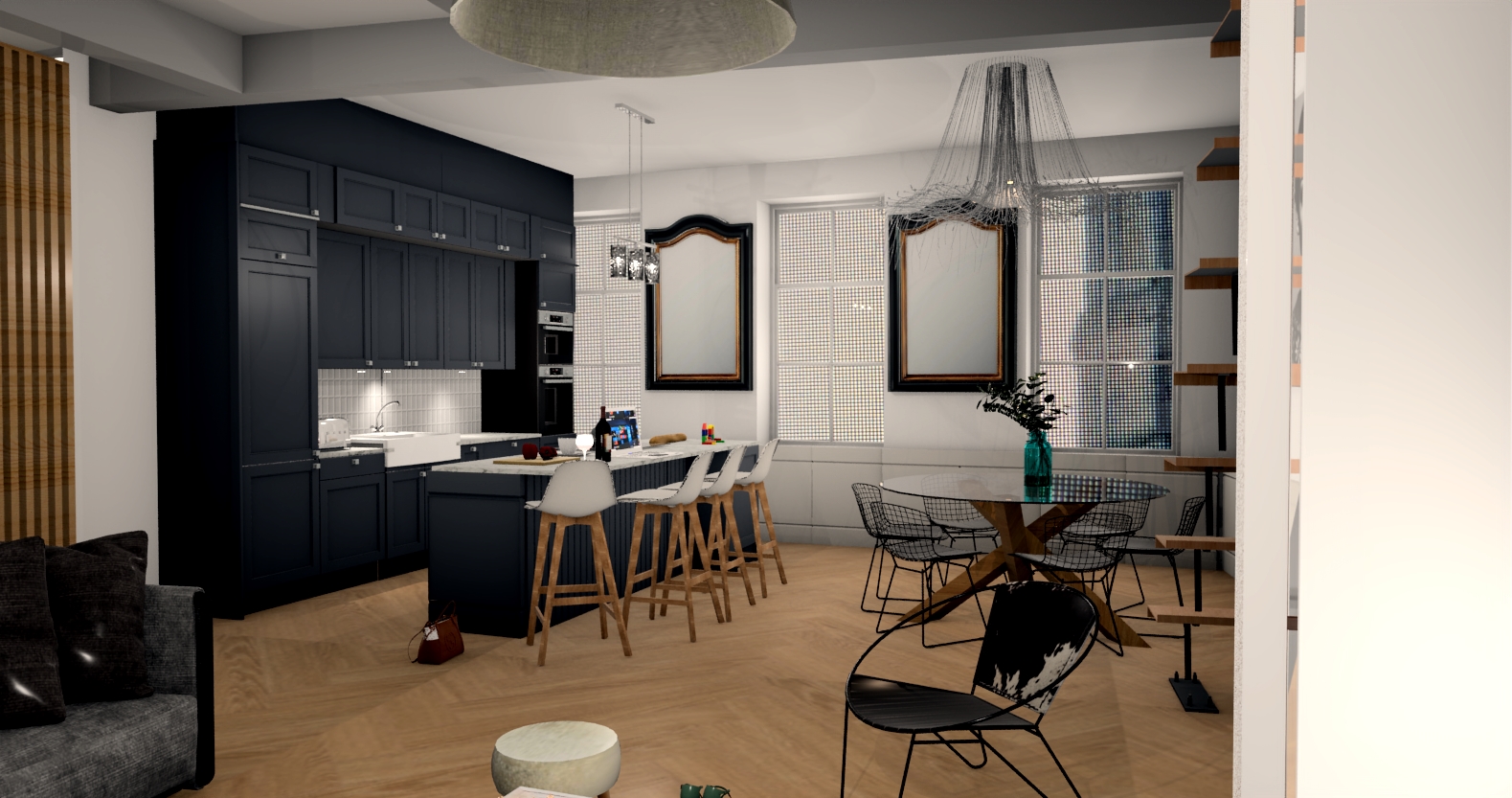 CUISINE DANS UN LOFT