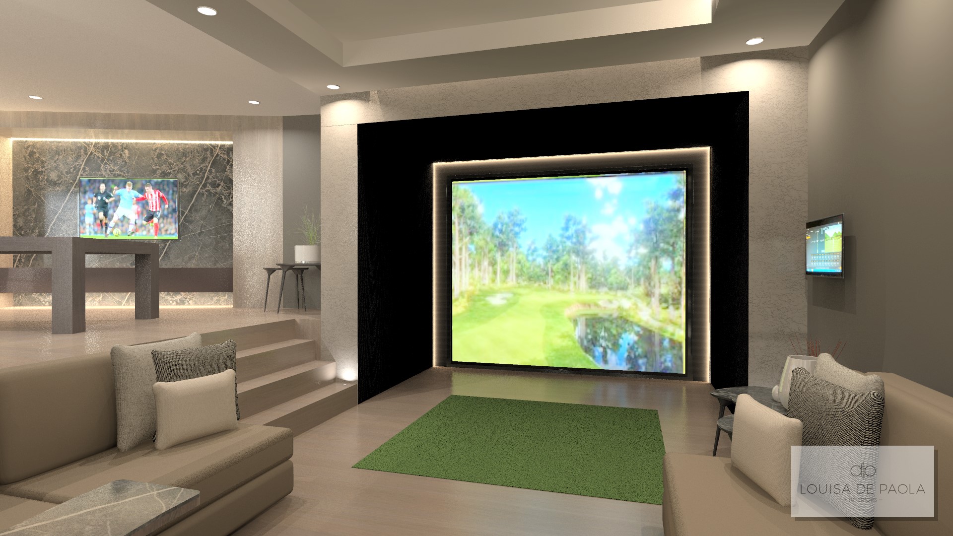 Cinema Room With Golf Simulator