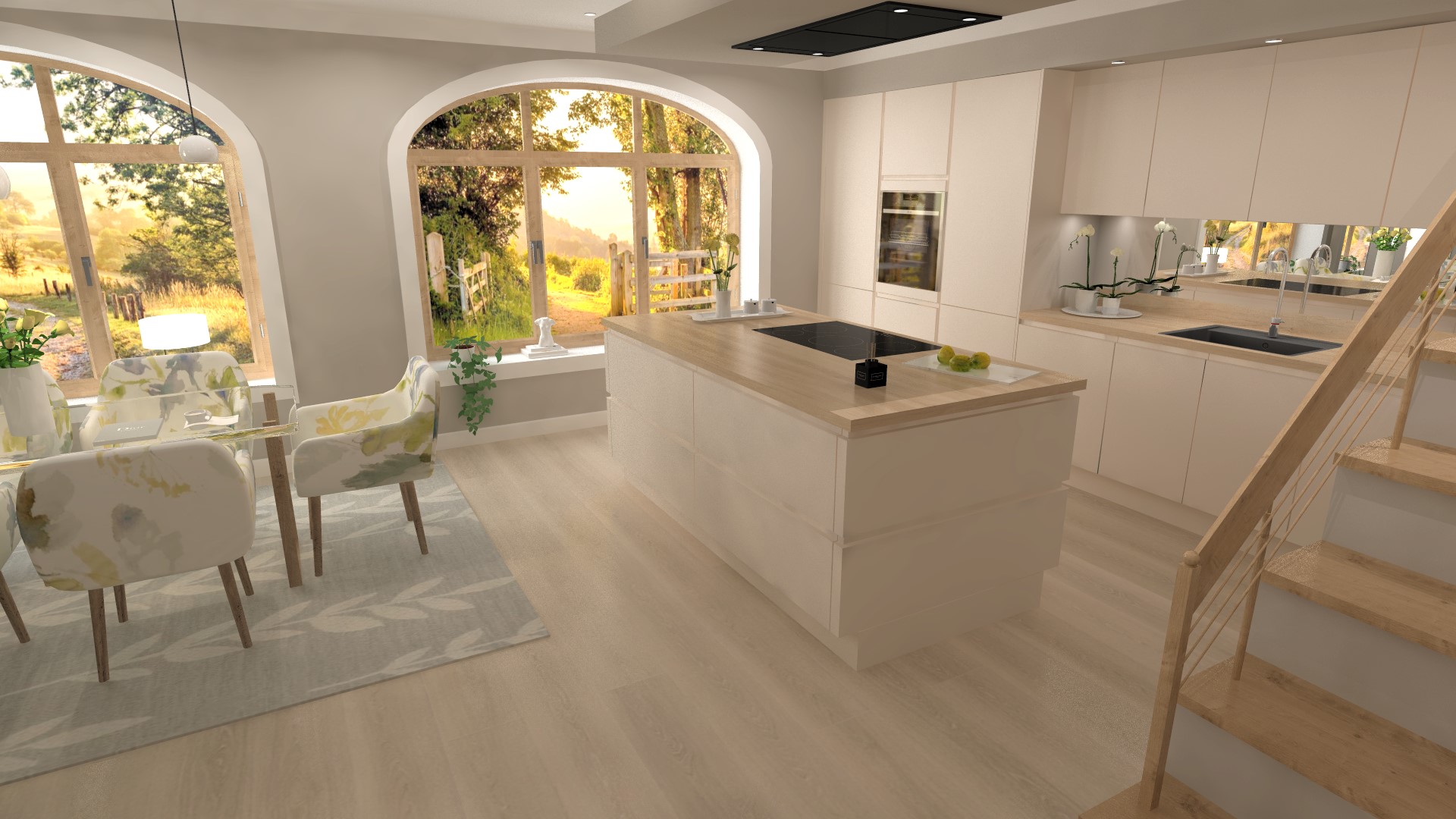 Modern Cream Kitchen