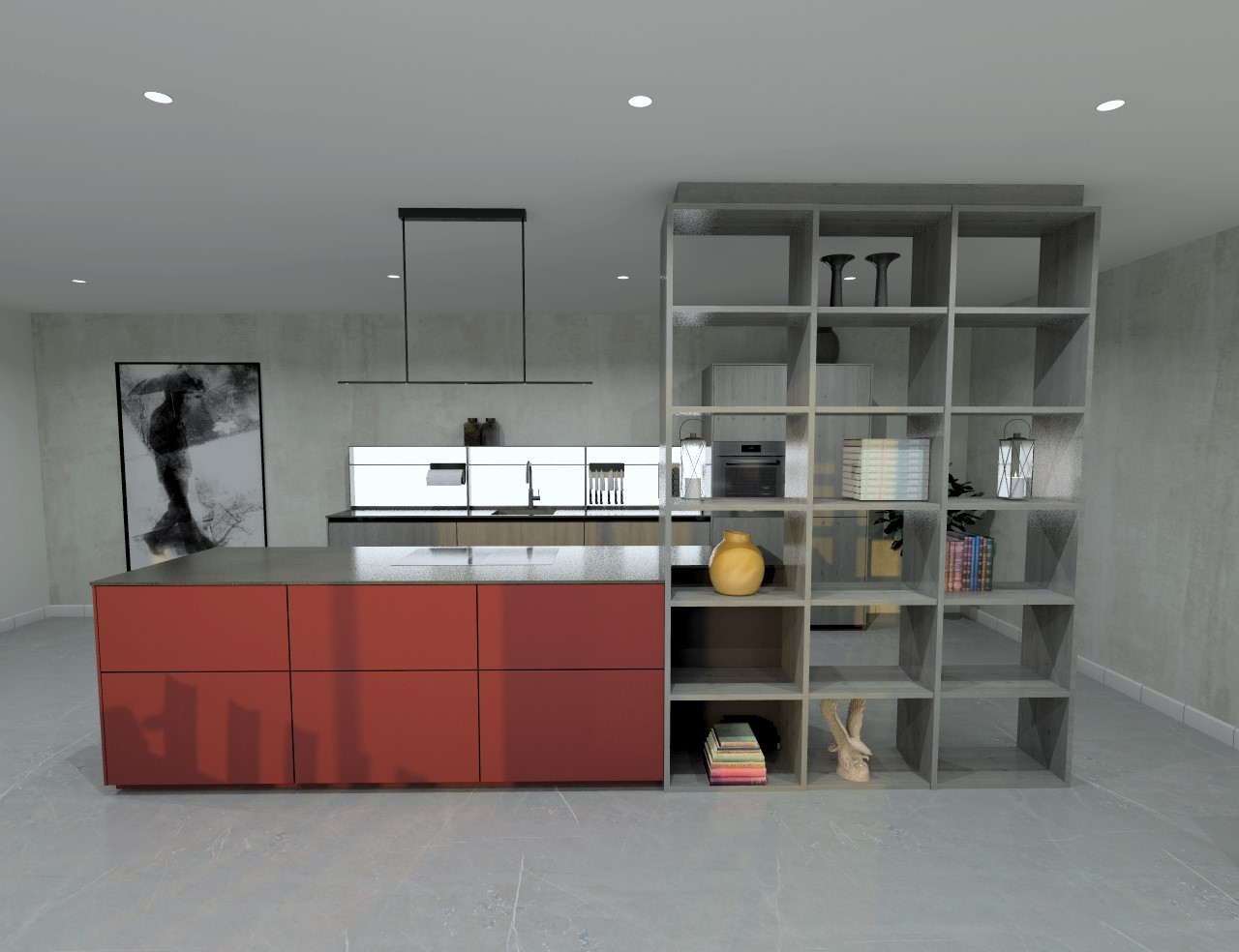 Ruby Red Industrial Environment Design