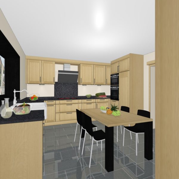 Cuisine en chêne massif