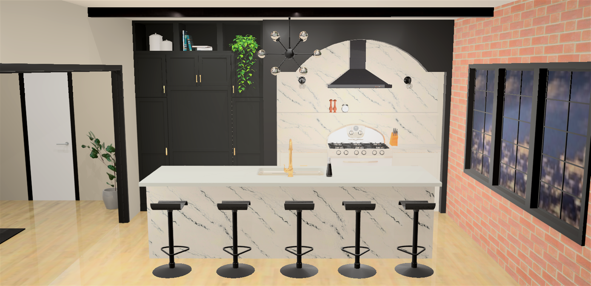 Color Block Kitchen