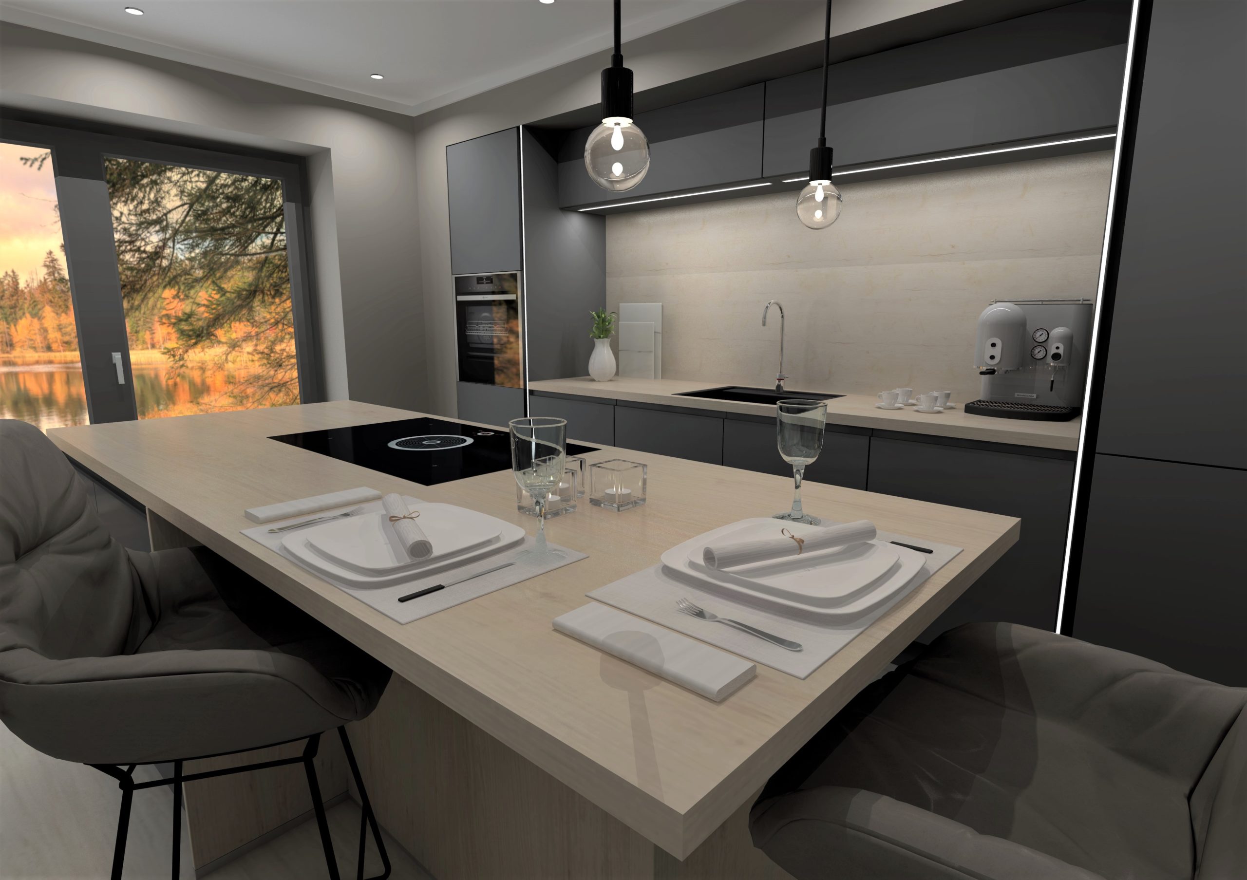 Modern Grey Kitchen